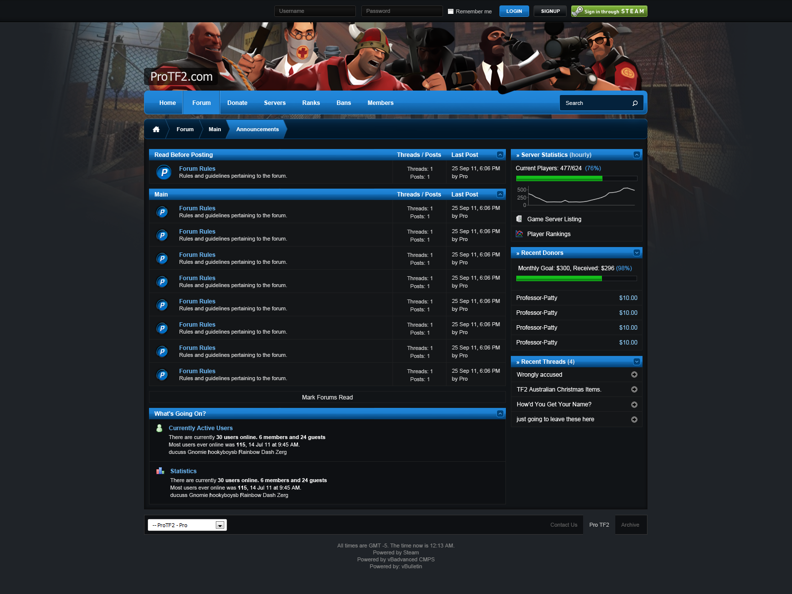 Clean Gaming Forum Design