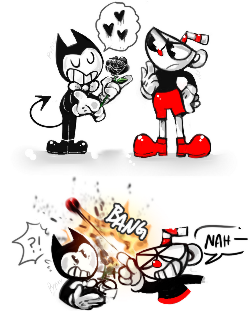 Bendy and Cuphead by Pypixy on DeviantArt