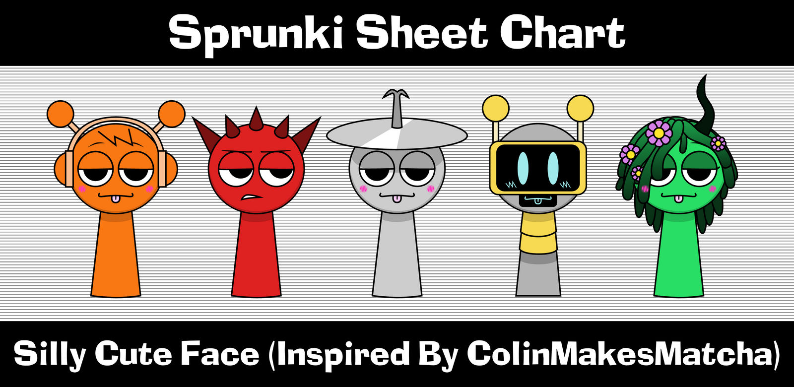 Sprunki Icon Chart Sprunki Sheet Chart - Silly Cute Face by TheSpaceyMario on DeviantArt