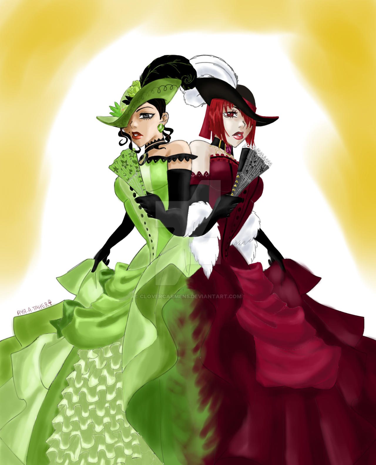 Ms.Green and Madam Red