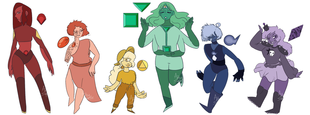 Rainbow of gems - ADOPTS [1/6 OPEN]