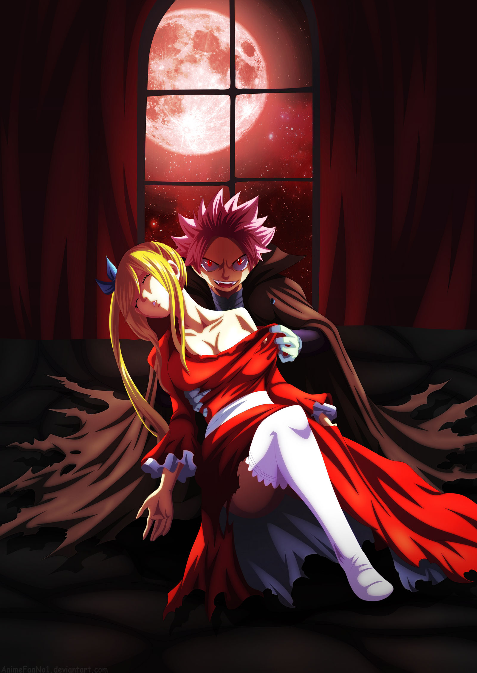 FT Halloween_Natsu and Lucy