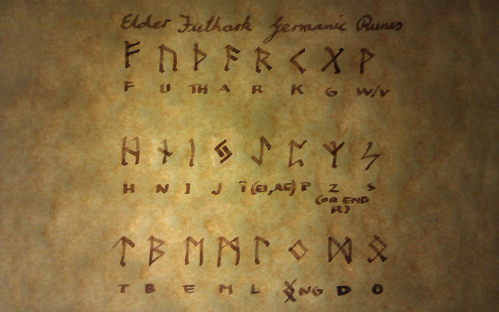 German Death Rune Elder Futhark Proto-Germanic Runes by xsiegreichx on DeviantArt