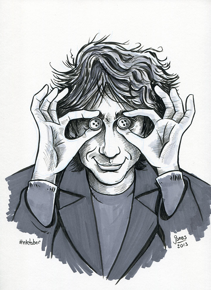 Inktober 6: Neil Gaiman