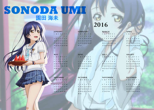 2016 Love Live Calender - Sonoda Umi