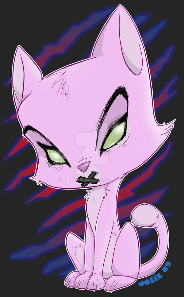 Pink Magic Cat Pink Cartoon Cat by Kitsunie on DeviantArt
