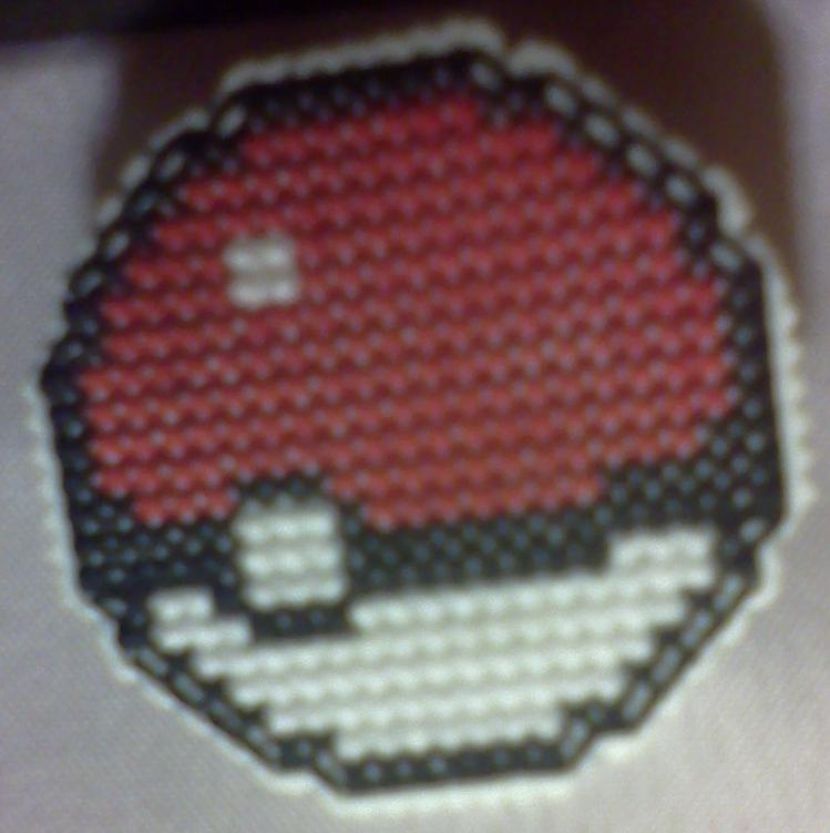 Xstitch Pokeball pin