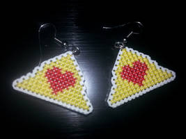 Tri-force Heart earrings