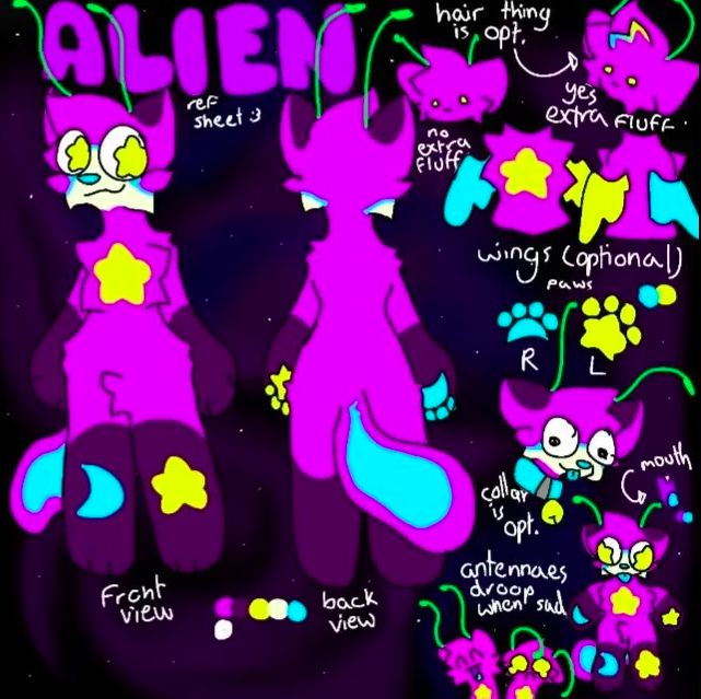 Alien R Library aliens reference sheet by ruinedprojects on DeviantArt