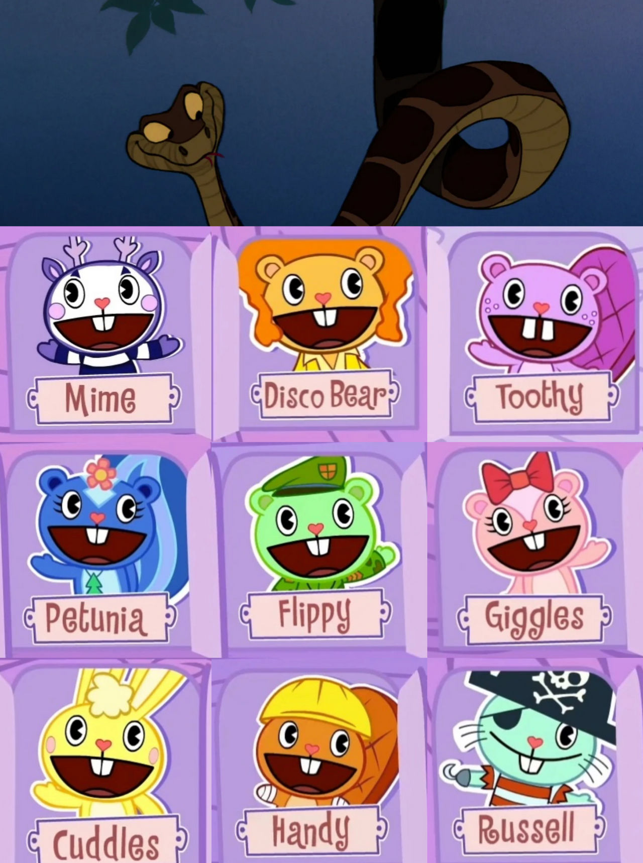 Choose an HTF character for a potential Kaa comic by NickyToony on