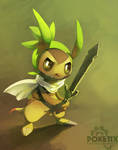 Chespin the knight by Poketix