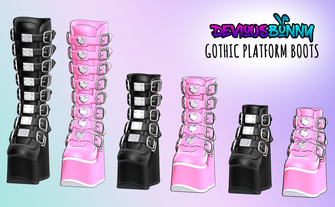 MMD DOWNLOAD: Gothic Platform Boots by Devious-Bunny on DeviantArt