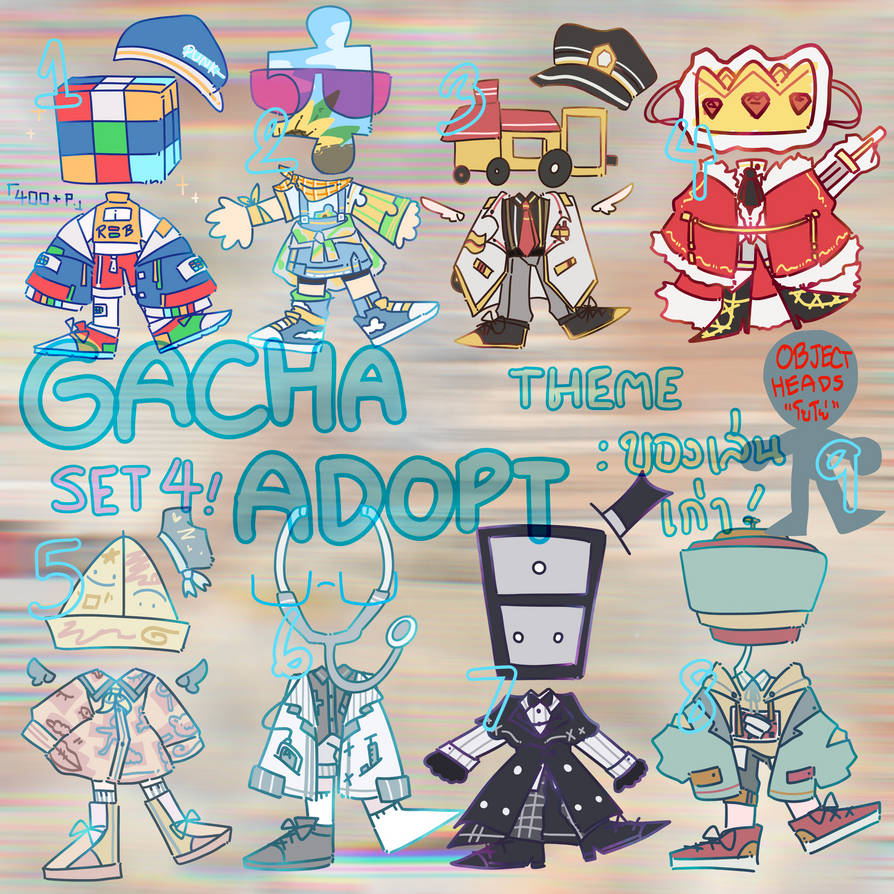 GACHA ADOPTABLE OBJECT HEADS SET4 by SkylyX0098 on DeviantArt
