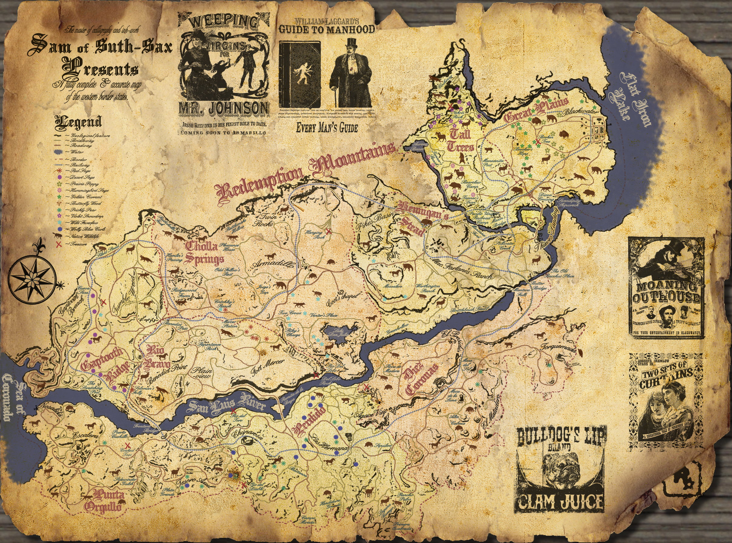 World Map, Red Dead Redemption 2 Map