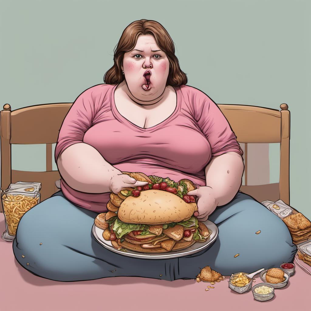 Obese Lady Deviantart Morbid Obese Fat Woman Almost Immobile Eating Maxi by ololo513 on ...