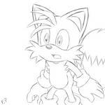 Miles Tails Prower (Black and white)