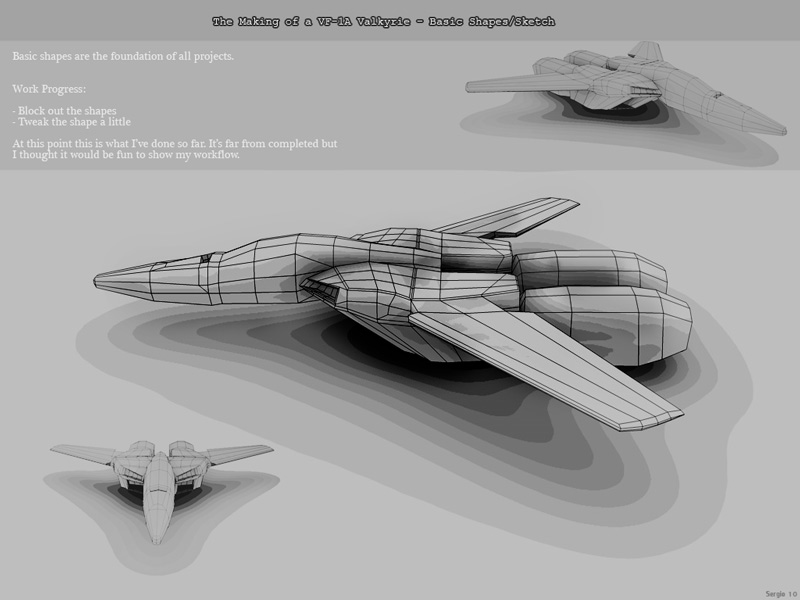 VF-1A Valkyrie Sketch 1