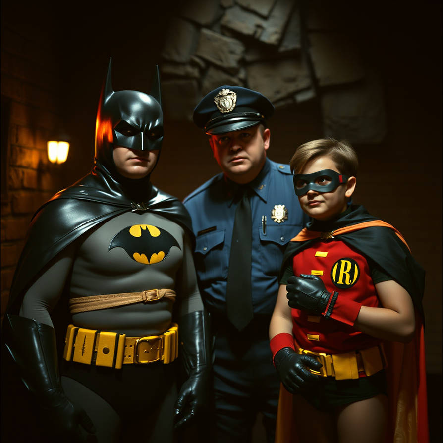 Crooked officer in the Batcave