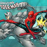Spidey versus Rhino, Electro and Jackal colored