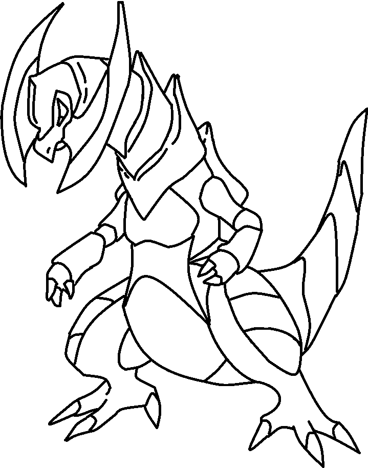 Pokemon: Haxorus Lineart