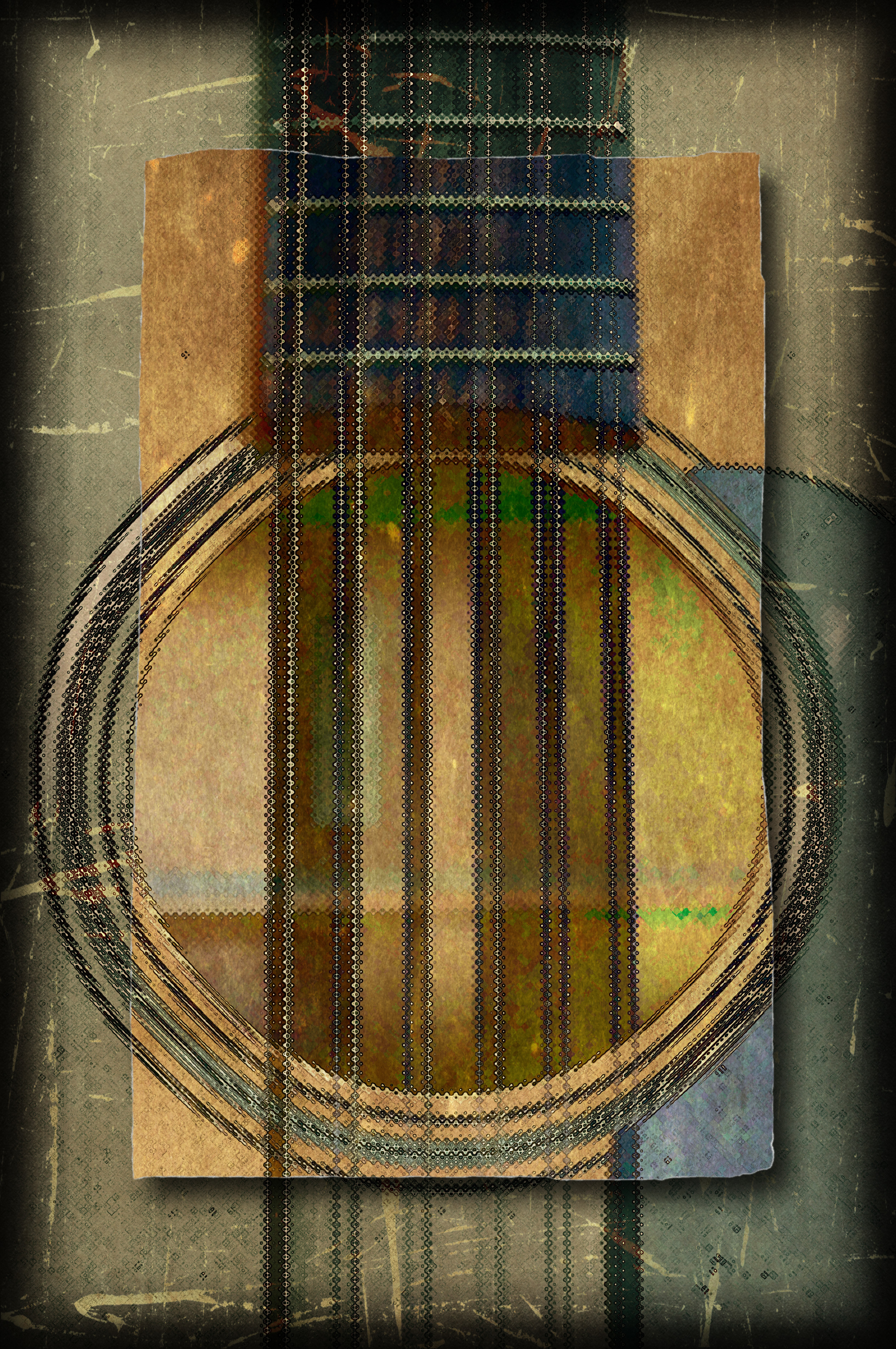 six string sound hole