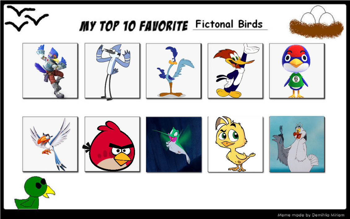 My Top 10 Favorite Fictional Birds By Estebanisawesome On Deviantart My Top 10 Favorite Fictional Birds By Estebanisawesome On Deviantart