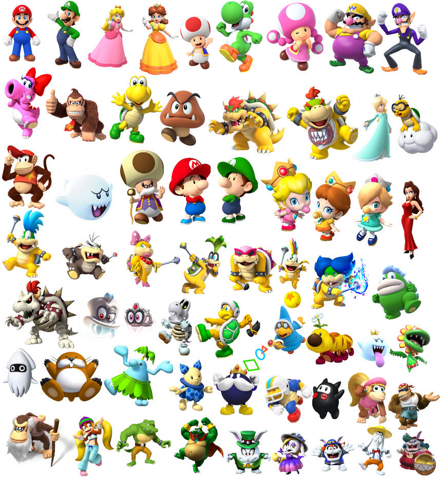 All Mario Characters by Estebanisawesome on DeviantArt