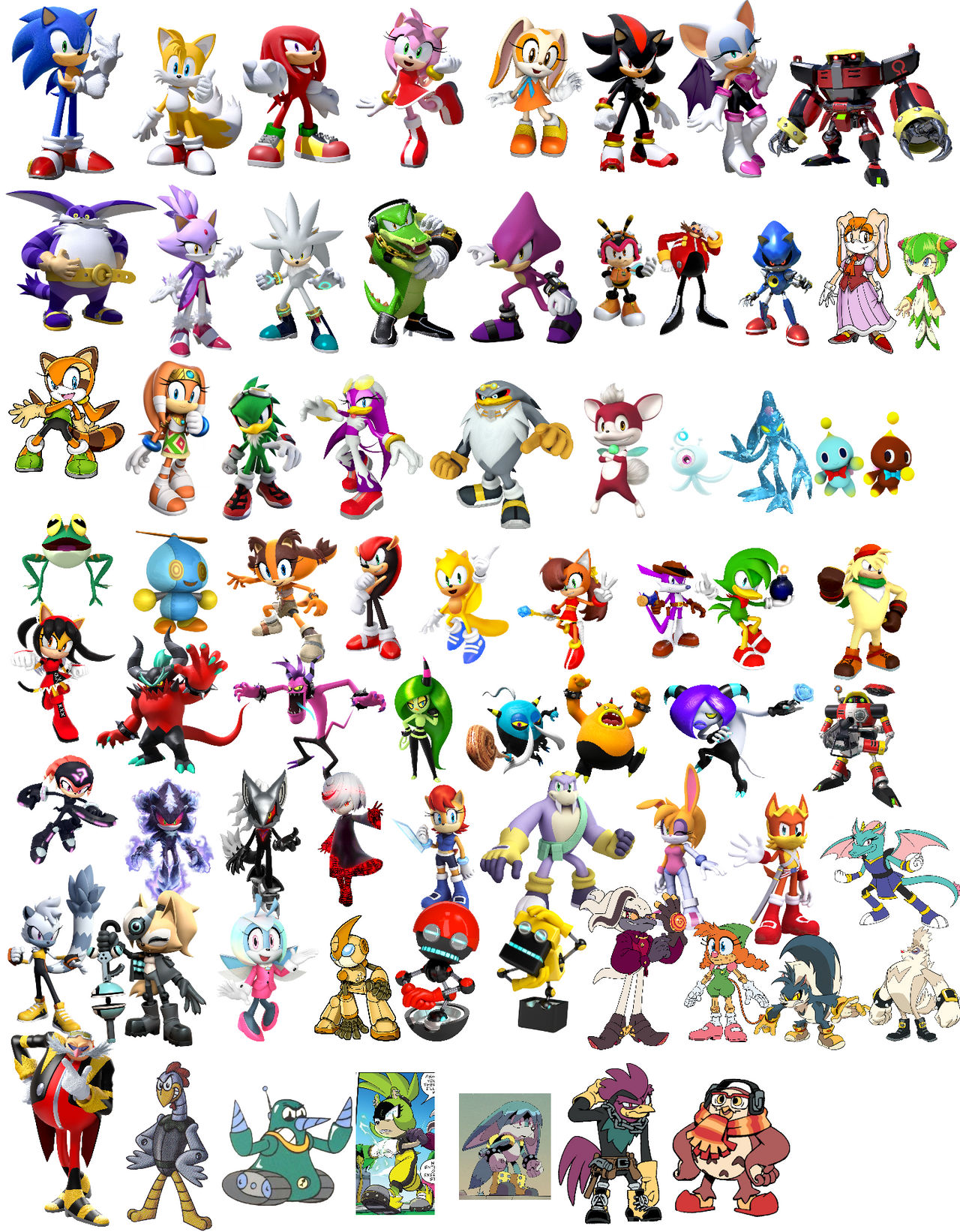 All Sonic Characters by Estebanisawesome on DeviantArt