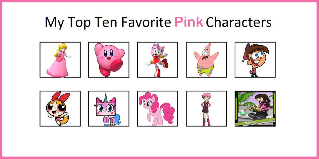Pink Character Color My Top Ten Favorite Pink Characters by Estebanisawesome on DeviantArt