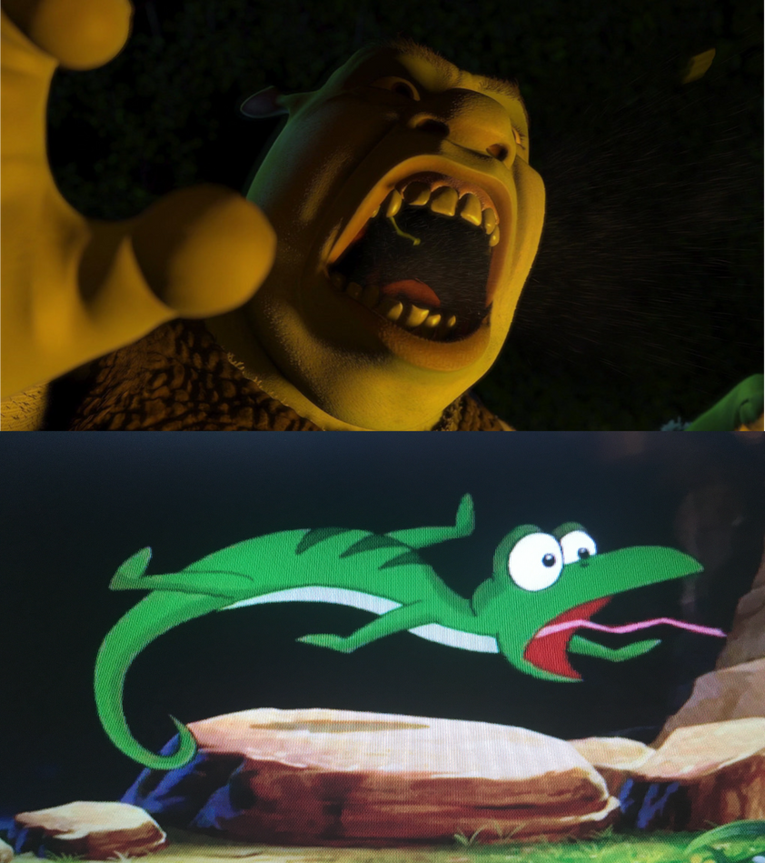 Shrek Exploding Gecko's Reaction To Shrek's Roar by Estebanisawesome on DeviantArt