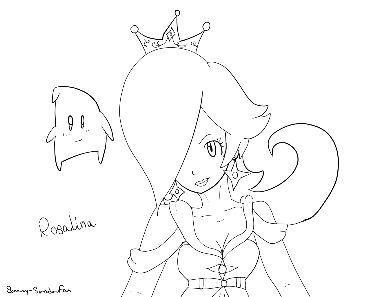 Rosalina coloring sheet