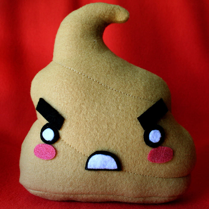 Angry Poo Plushie - Lt. Brown