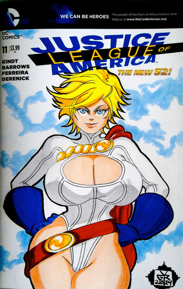 Power Girl JLA 11 Sketch Cover