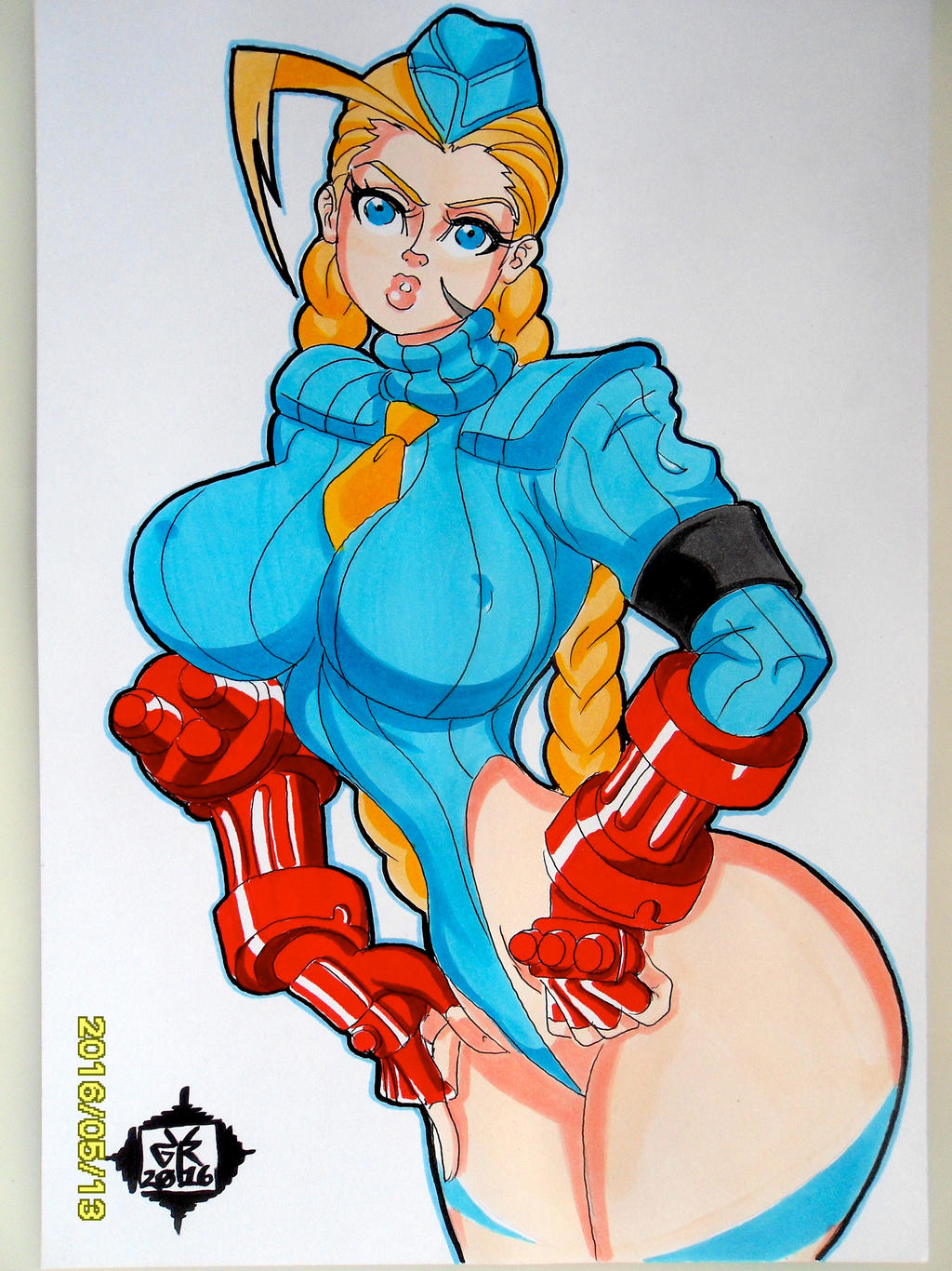 Cammy Blue Outfit A4 color sketch