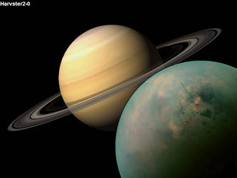 Saturn And Titan