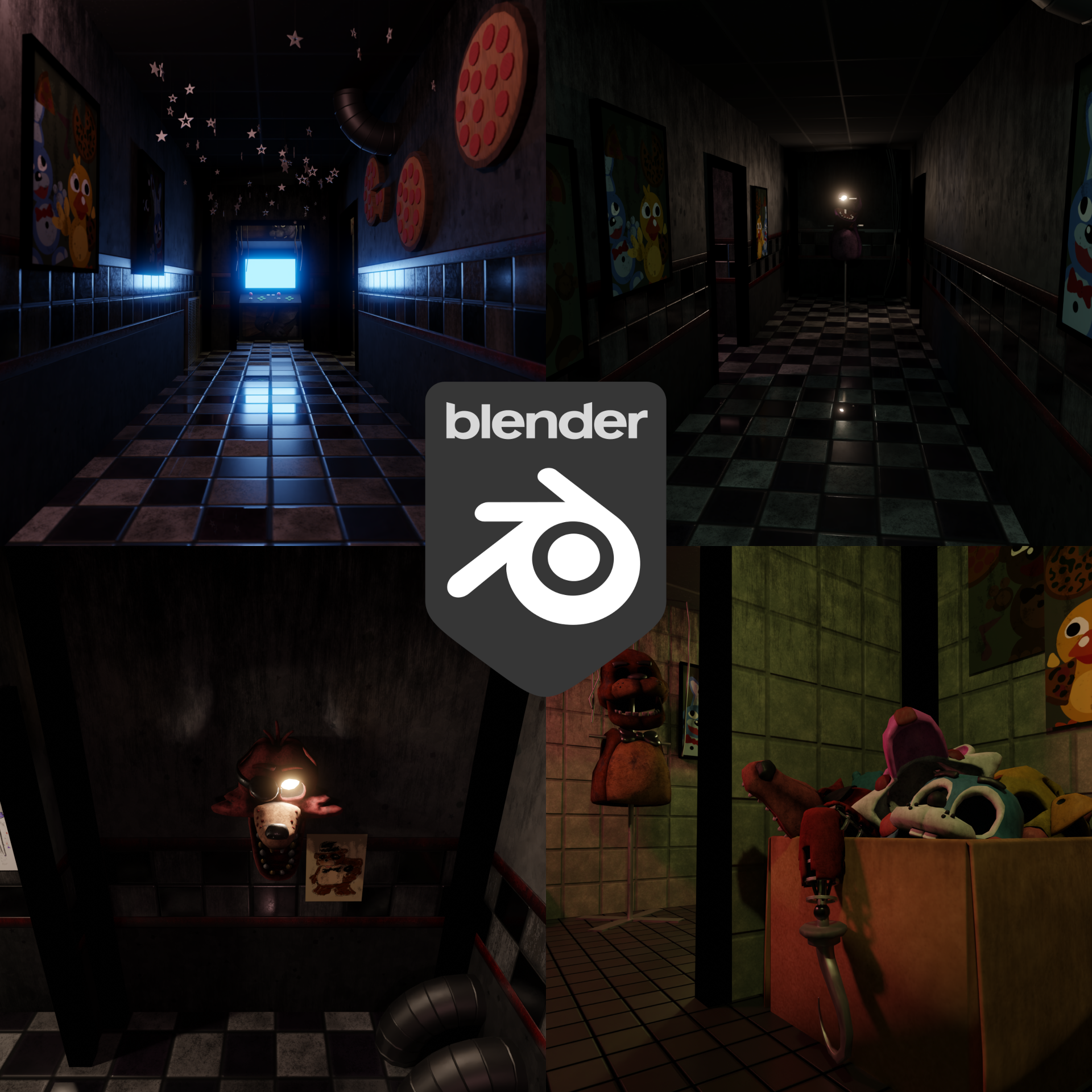 Fnaf Map Pack Blender 2.8 Release by StupidFaceAaron on DeviantArt