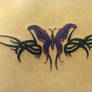 Tribal With Butterfly Tattoo