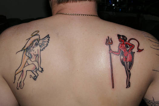 Angel N Devil Women Tattoos