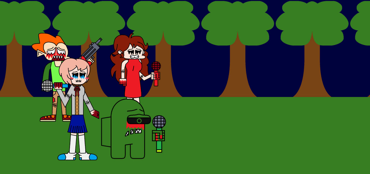 Nonuple Trouble DDLC FNF AMONG US Mix Collab. by GanendraE2class on ...