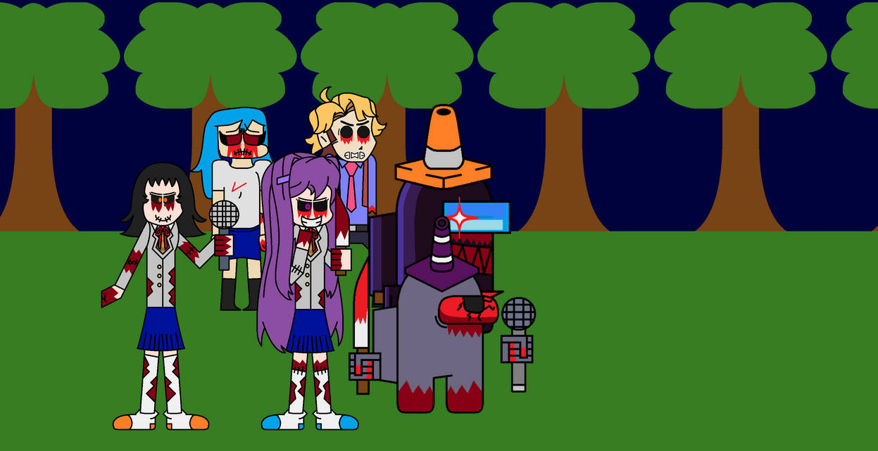 Nonuple Trouble DDLC FNF AMONG US Mix Collab 4. by GanendraE2class on ...