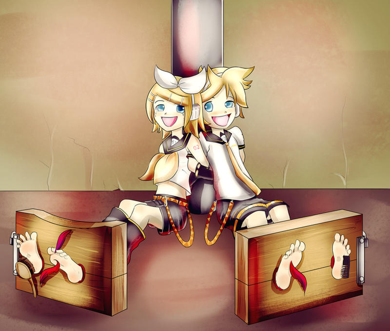 Rin and Len tickles