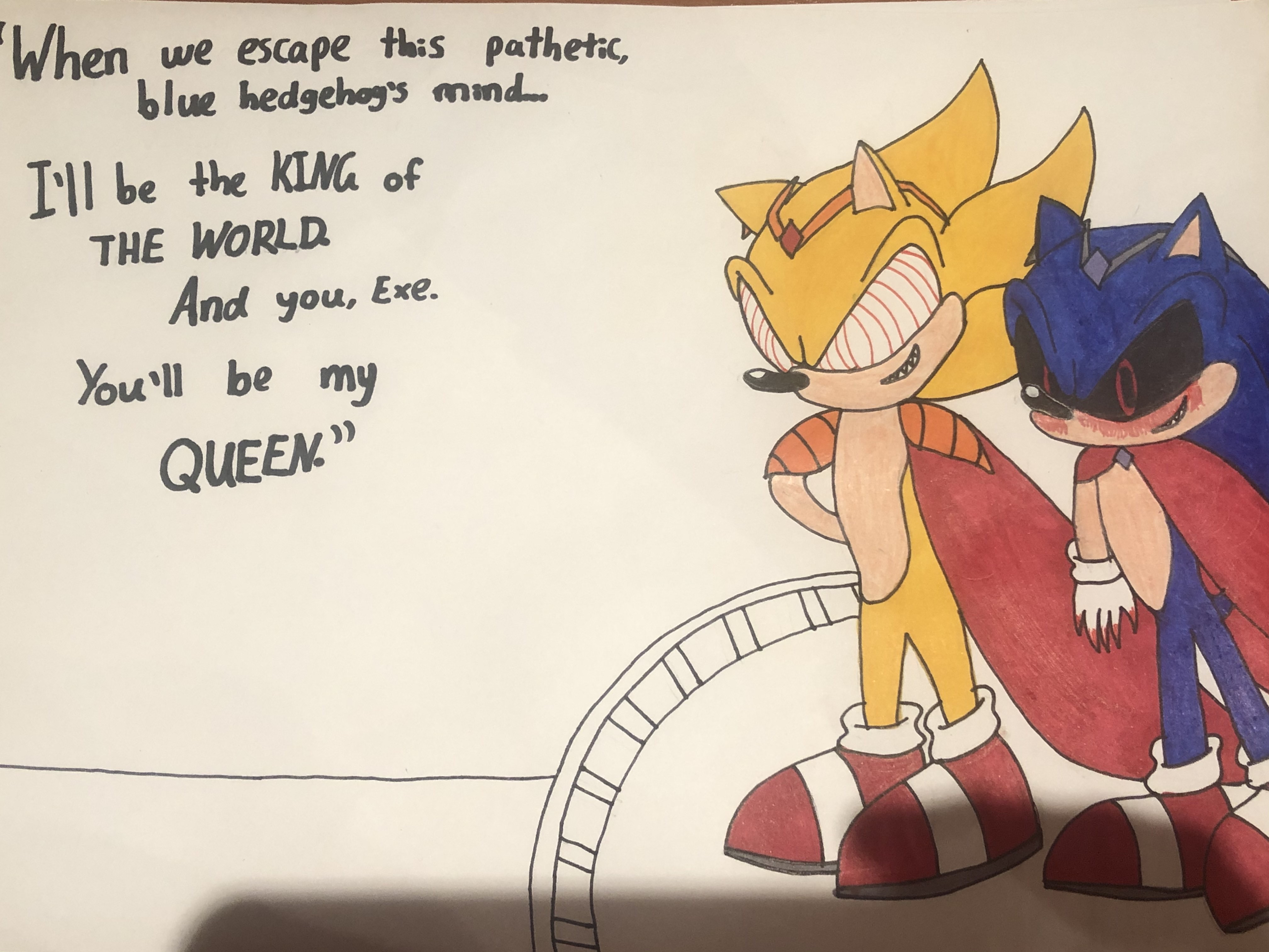 Fleetway Super Sonic vs EXEs. by ImLazyAsHeckLol on DeviantArt