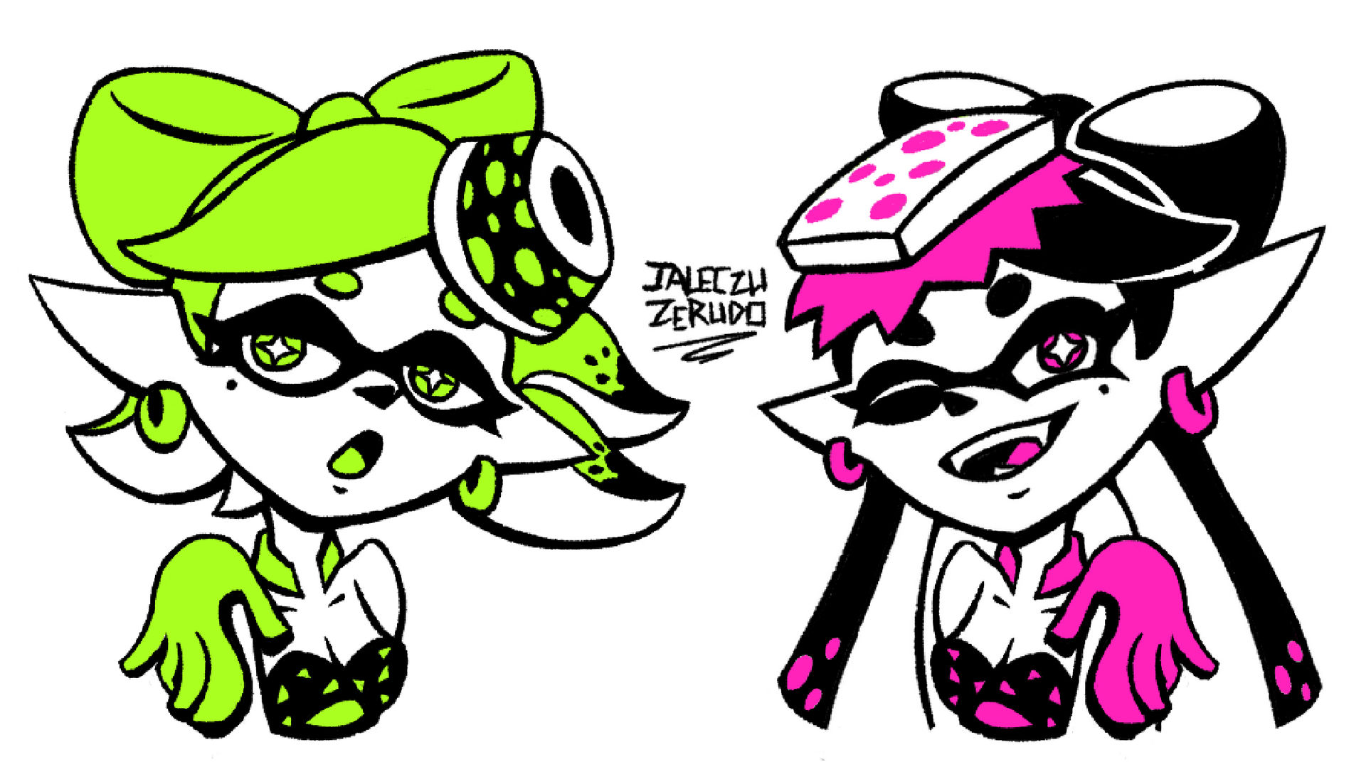 Marie and Callie Splatoon by Jaleczu on DeviantArt