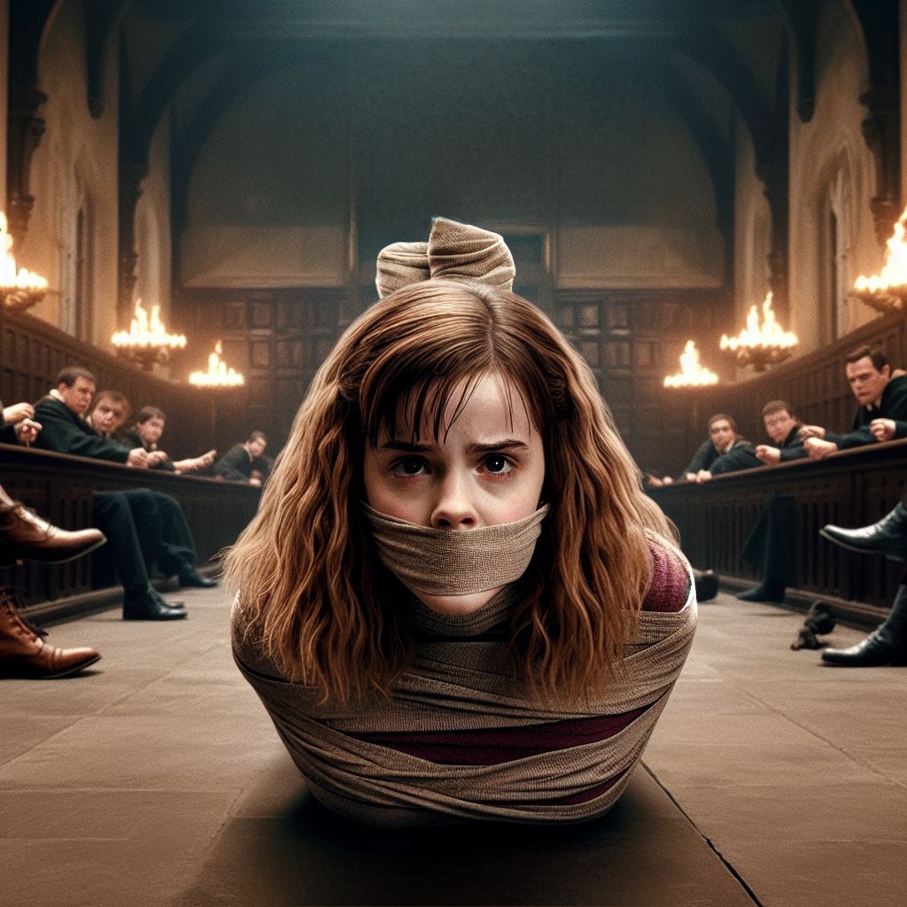Hermione Hogtied (AI generated) by SeBoDude on DeviantArt