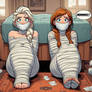 Elsa and Anna mummified (AI generated) 