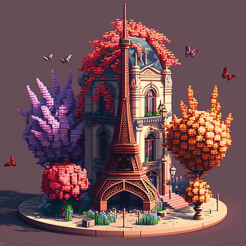 3D Pixel Art Paris by NikotTroou on DeviantArt