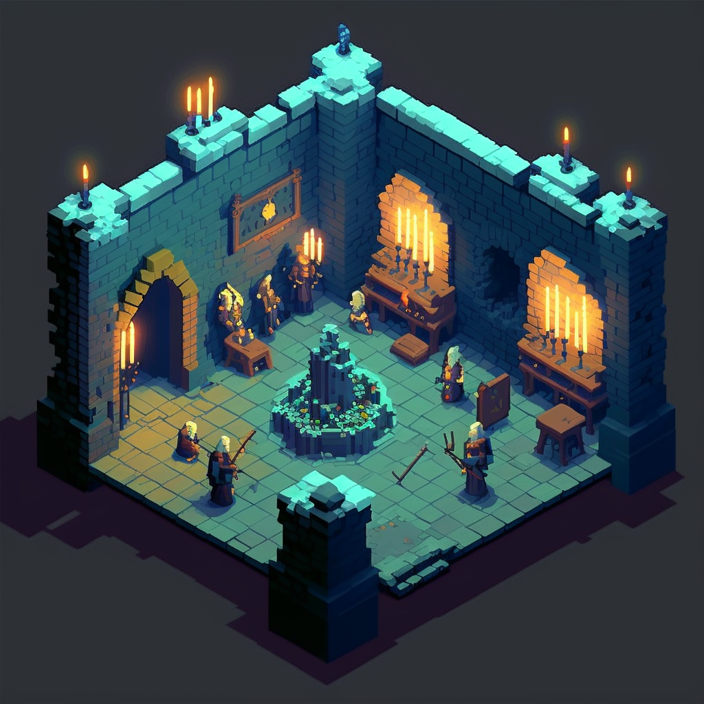Isometric RPG Dungeon in Pixel Art by NikotTroou on DeviantArt