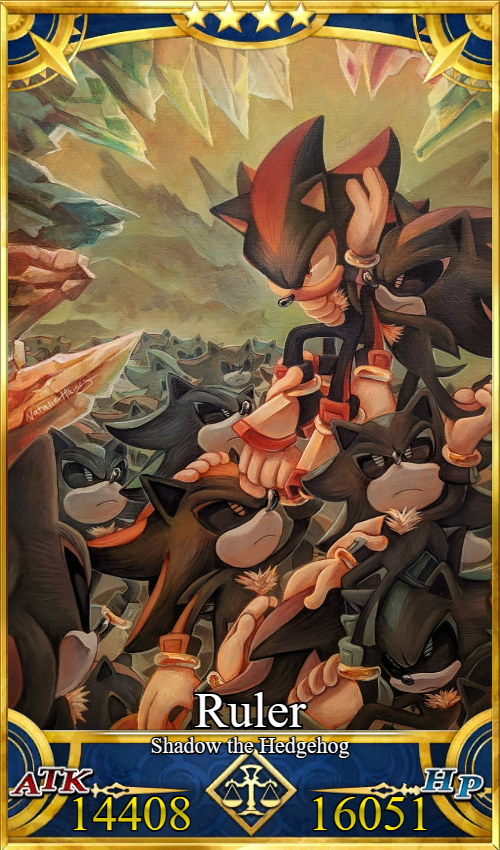Fate Grand order card Shadow the Hedgehog by stoneificaunt on DeviantArt