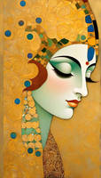 Lord Krishna (Art Nouveau style) vertical