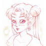 Retro Usagi bust sketch